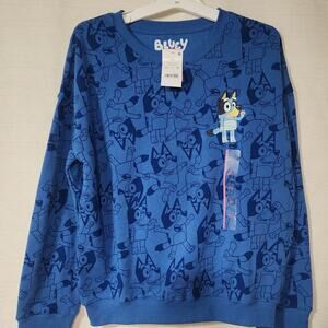 Bluey blue sweatshirt women's XXS